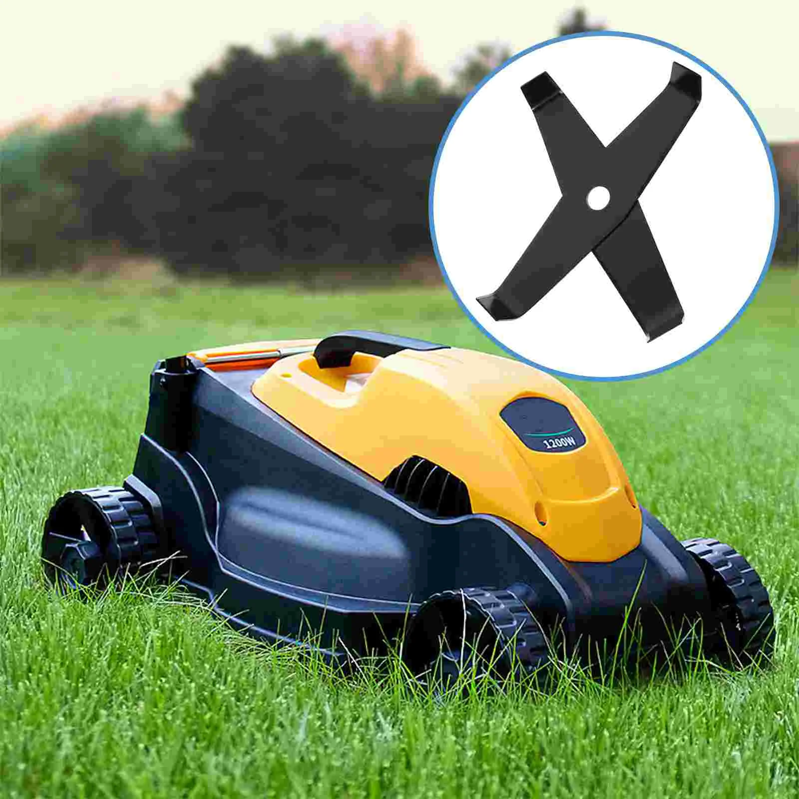 

2 Pcs Lawn Replacement Blades Weeding Machine Rotary Trimmer Attachment Sawblade Manual Accessories Mover