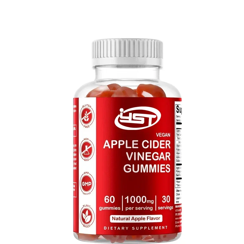 

Apple Cider Vinegar Gummies -60 Gummies - ACV Gummies for Energy Enhancement, Digestion, and Intestinal Health
