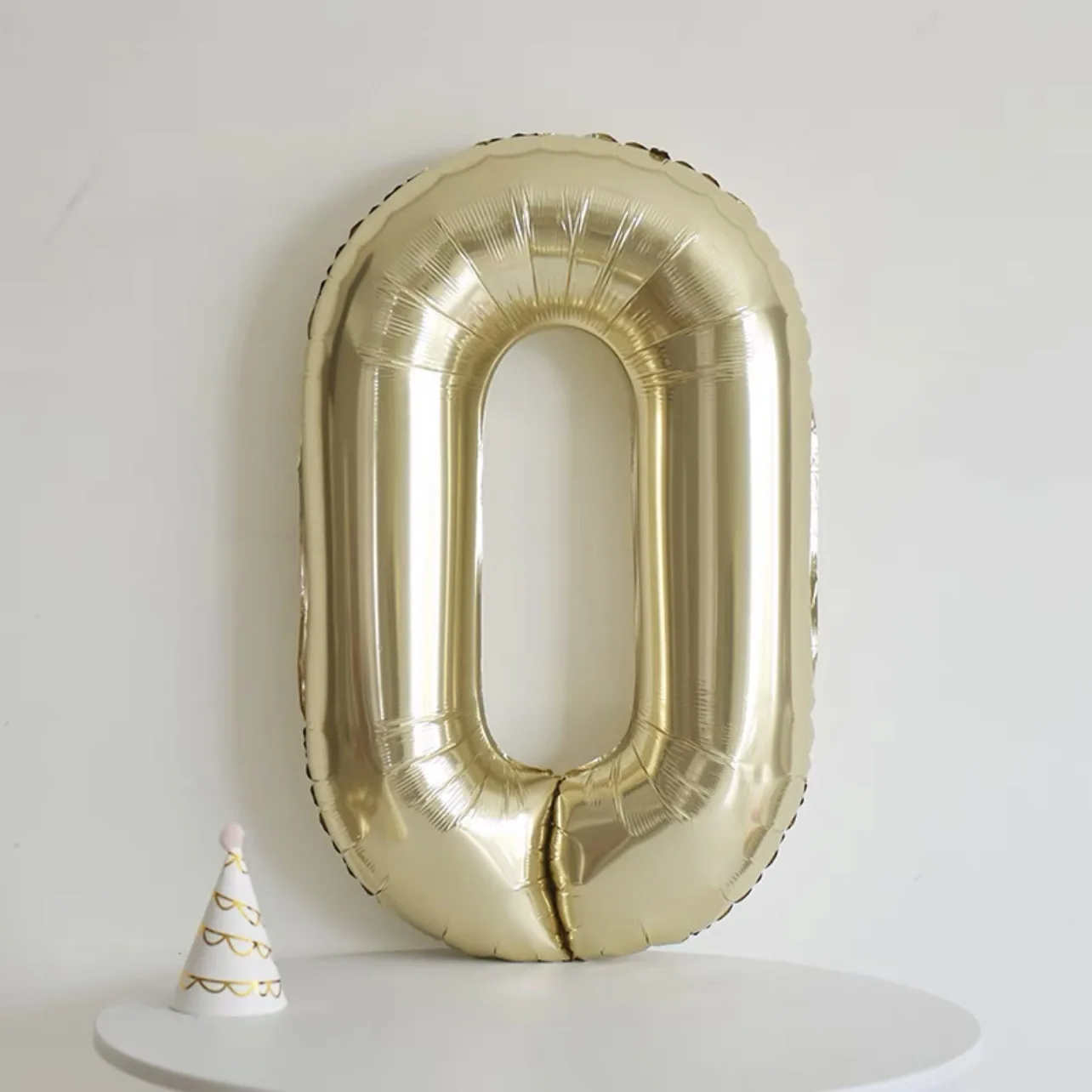 Geburtstagsballon mit Champagner-Gold-Zahlen, 101,6 cm, große Chrom-Gold-Zahlen-Folienballons für Geburtstag, Neujahr, Jahrestag, Dekoration – Detail 20