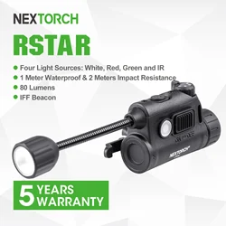 NEXTORCH rStar 자전거 헤드램프, 낚시 캠핑 조명, 고출력 멀티 광원, 전술 헬멧 조명, IFF 레드 블루 플래시 IR LED