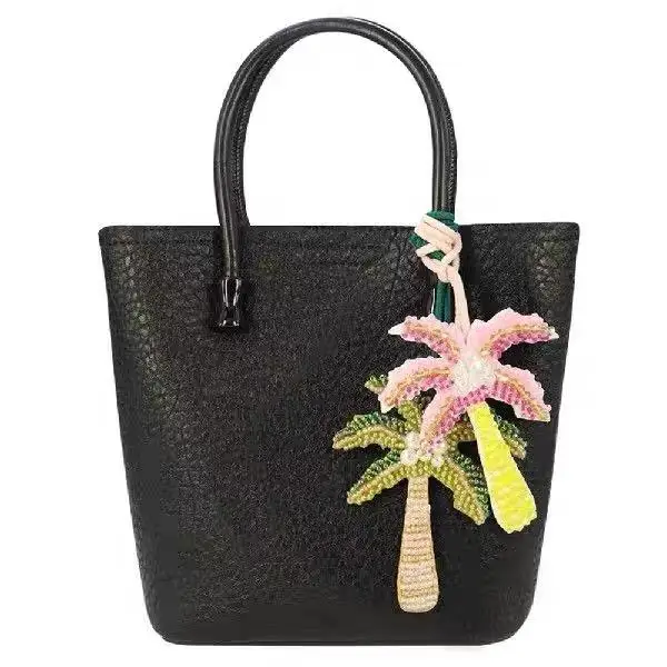 

HOT Whale Coconut Tree Crystal Bag Lanyard Patch Beading Applique Patch Hanging Rope Keychain Diy Decors 3D Rhinestone Patche