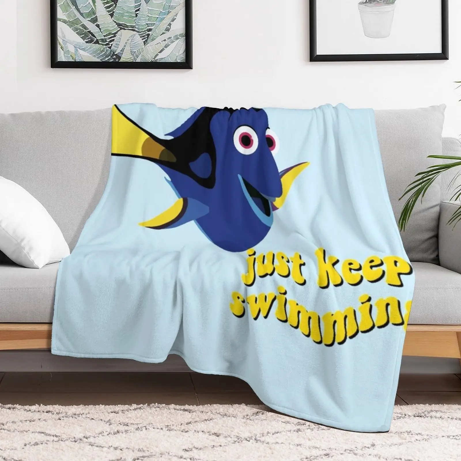 Dory Just Keep Swimming Throw Blanket Sofa Throw warm for winter Blankets