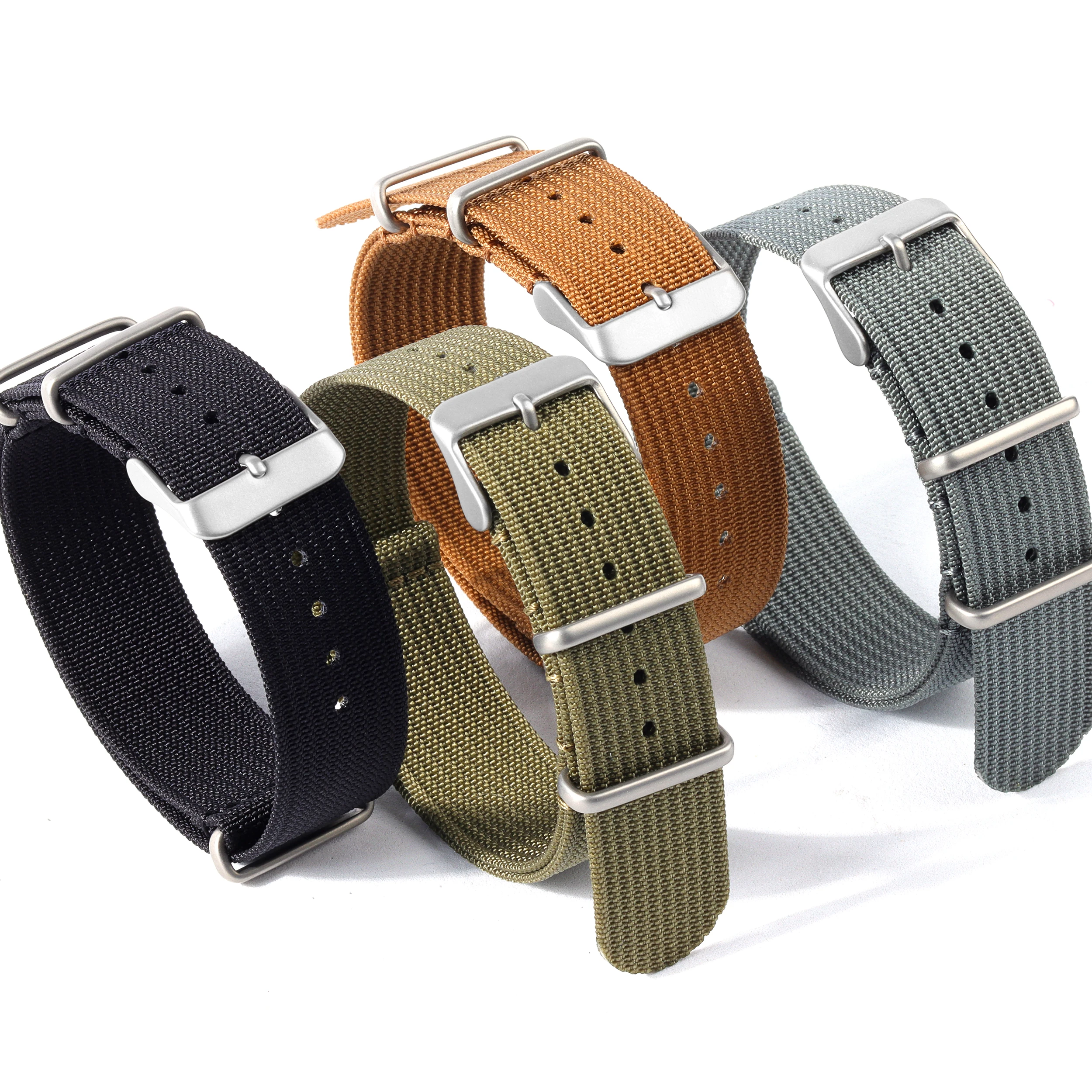 18mm 20mm 22mm Ribbed Nylon Watch Strap For Military Ballistic Fabric Replacement Watchband for Seiko for Casio Watch Band