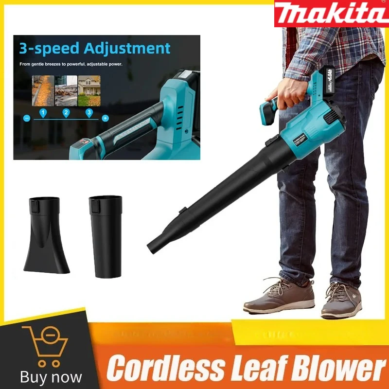 

Makita Cordless Electric Air Blower Handheld Efficient Leaf Snow Dust Blowing Cleaning Power Tool For Makita 18V Battery