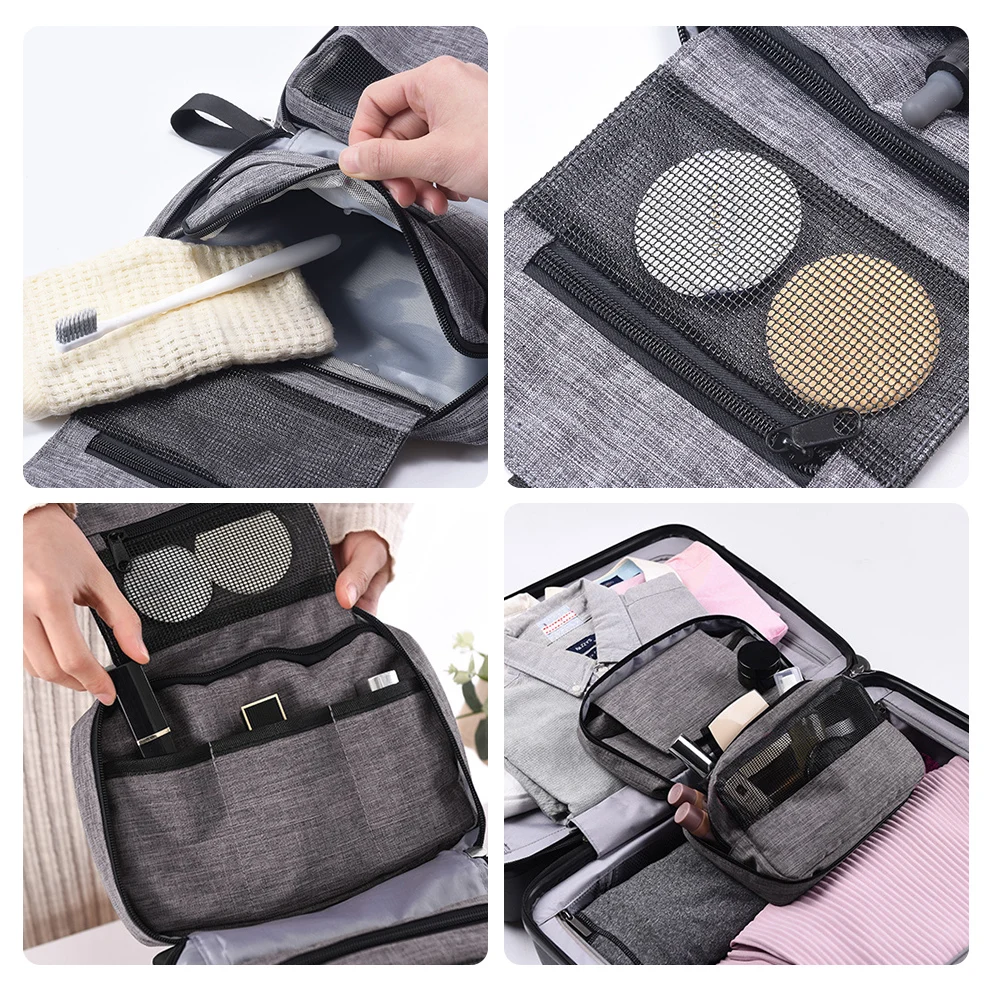 Portable Toiletry Bag for Toiletries Water-resistant Cosmetic Bag Travel Makeup Organizer Large Capacity Toiletry Organizer