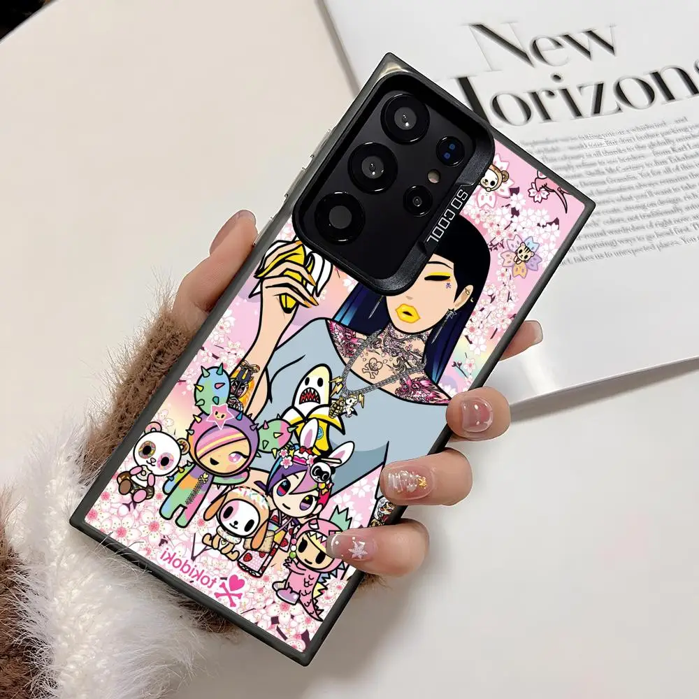 اليابان T-Tokidokis قضية الهاتف لسامسونج غالاكسي S25 حافة S24 S23 S22 S21 S20 الترا سيليكون الملونة الفضة جراب هاتف #4