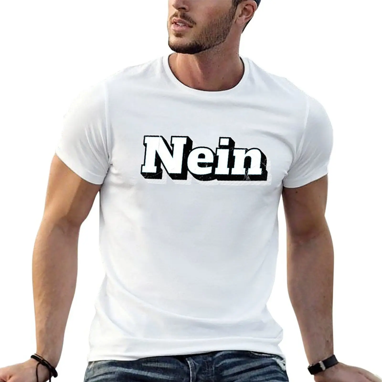Nein: German No (v1) T-Shirt funny t shirts cotton anime t shirts oversize T-Shirt