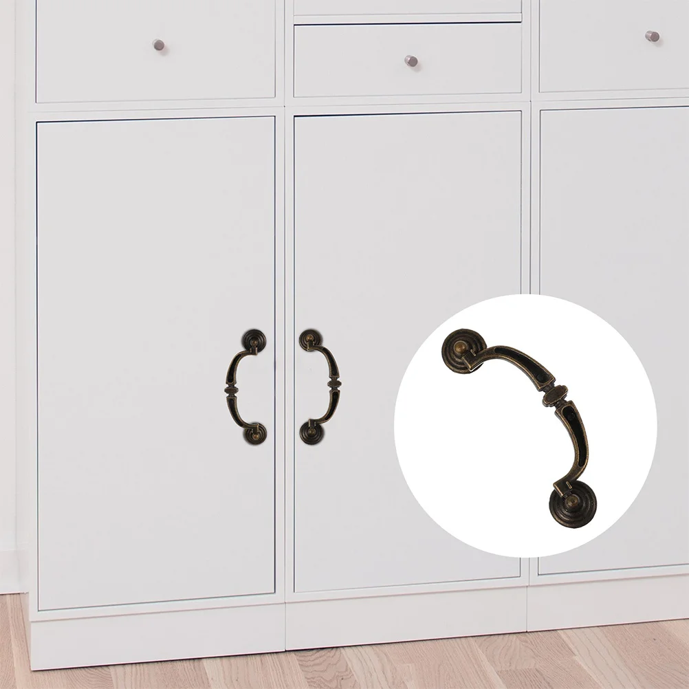 

6Pcs Zinc Alloy Drawer Pull Handles Simple Stylish Cabinet Handles Durable for Wardrobe Closet Cupboard Dresser