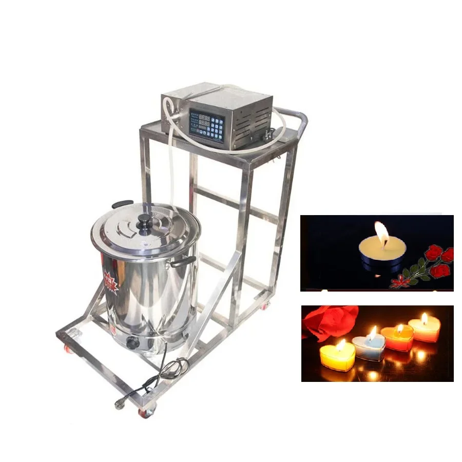 Portable Double Pump Wax Melting Jar Scented Tealight Candle Making Machine for Hot Ghee Wax Filling Dispenser