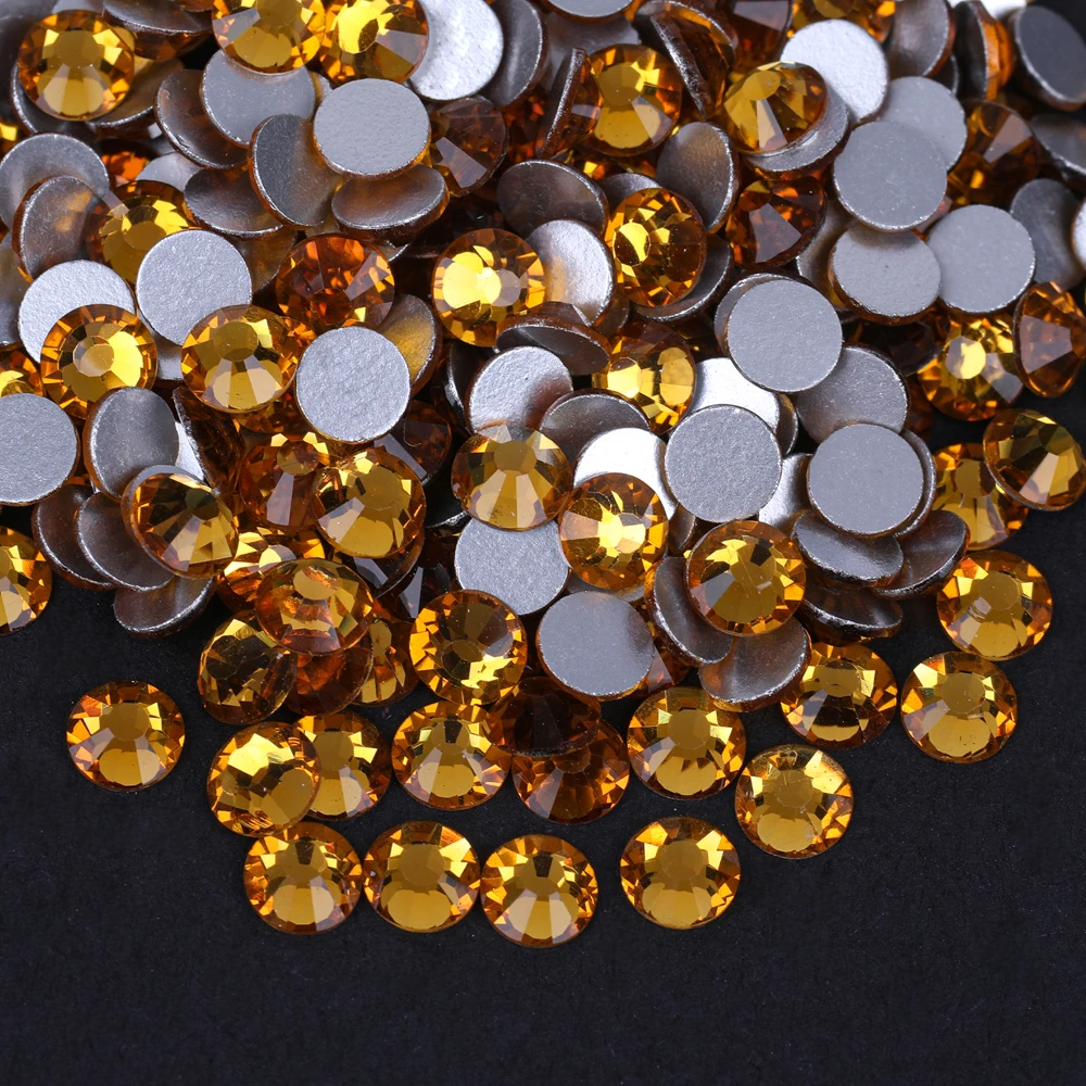VC Super Glitter Colori brillanti Non HotFix Strass Cristallo Vetro Strass Flatback Colla su strass per nail art