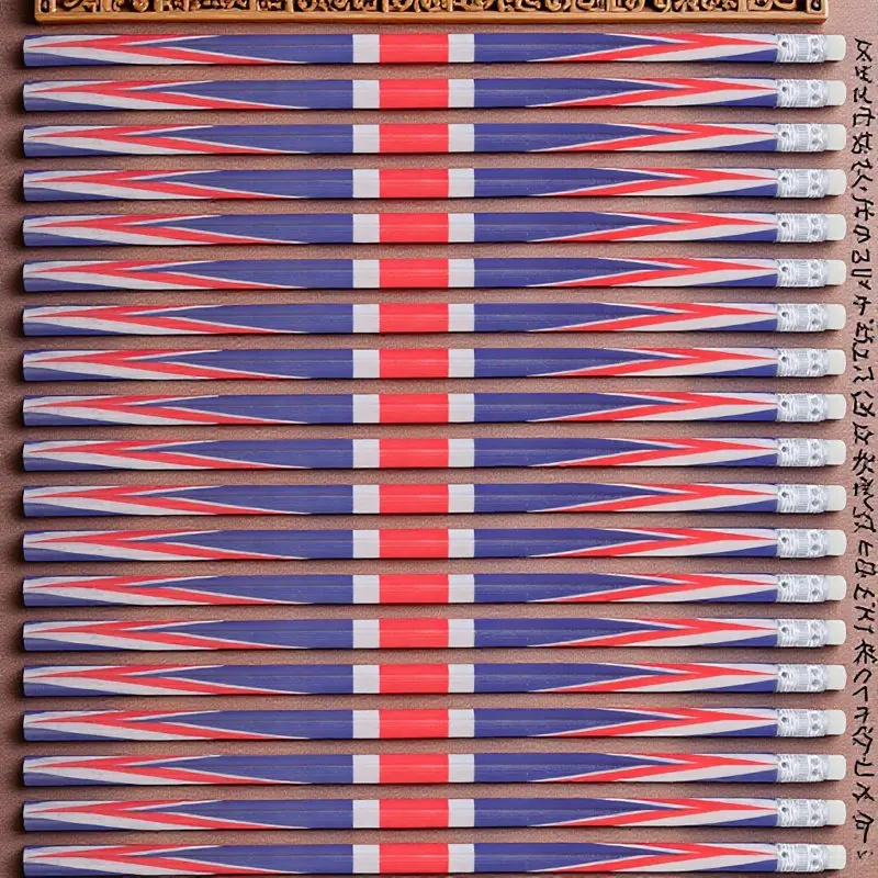 

Набор из 60 декоративных деревянных карандашей с флагом Англии, прочные, длинные, с цветными узорами, для школы и вечеринок