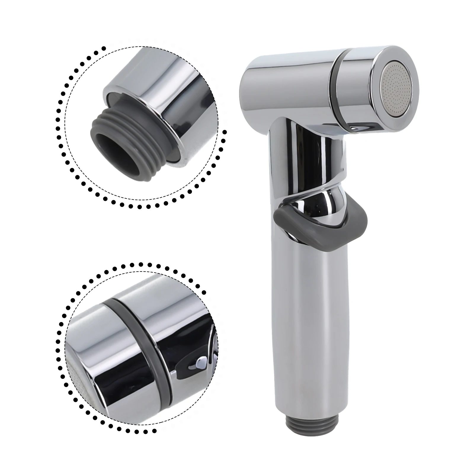 Hygienic Shower Toilet Bidet Sprayer Shower Head Handheld Toilet Bidet Douche Wall-mounted Double Outlet Bathroom Sprayer