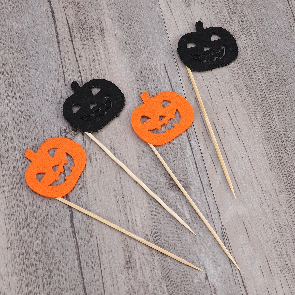 

20 Pcs Halloween Cake Decorations Pumpkin Cupcake Toppers European and American