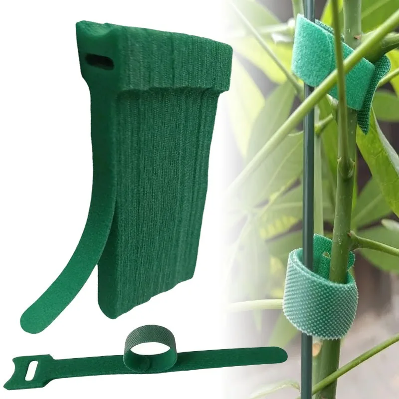 Reusable Nylon Plant Ties Adjustable Plant Support Fastener Tape Non-Slip Tie Loop Garden Plant Binding Belt for Garden Tool