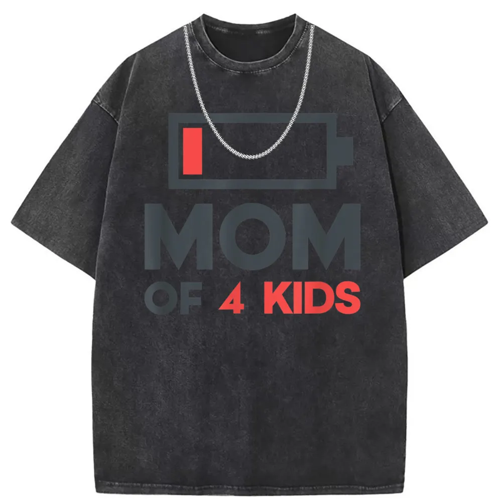 Mom Of 4 Kids Shirt Women's Long Sleeve Tshirts Men Street Summer/Autumn Sweatshirts High Street Sportswears 2023 Newest