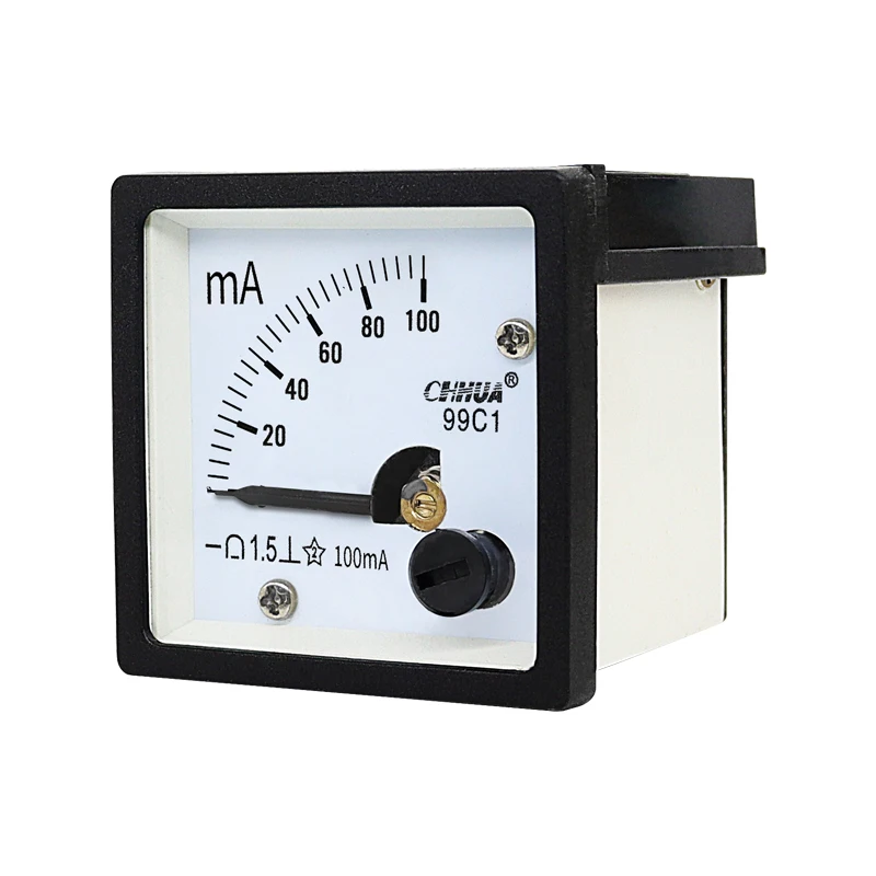 CHHUA Analog  Ammeter 99C1 DC Milliammeter Panel Meter Mechanical Pointer Ammeter1ma2ma3ma5ma10ma20ma30ma50ma100ma