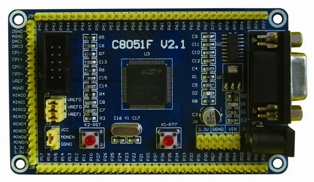 

C8051F120 board / core / / minimum system 12 bit AD/DA microcontroller