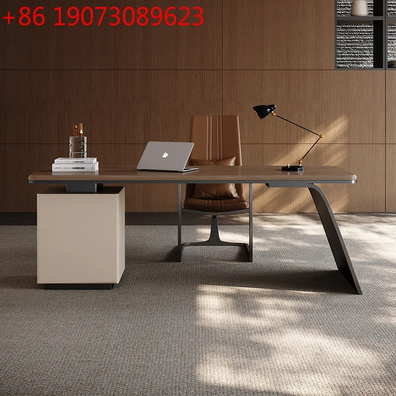 

Высококачественный письменный стол из цельного дерева, роскошный домашний учебный стол, современный простой встроенный компьютерный стол в кремовом стиле