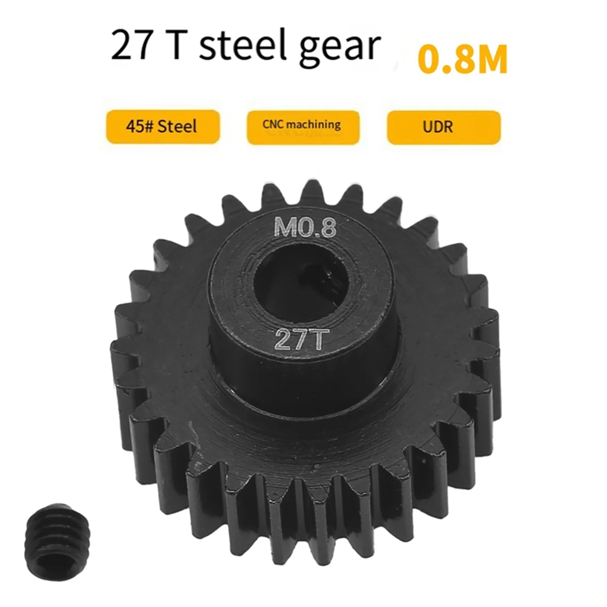 BAAA-Для TRAXXAS UDR задняя прямая ось короткая карта 32P M0.8 27T 5 мм стальной мотор-редуктор с отверстием.