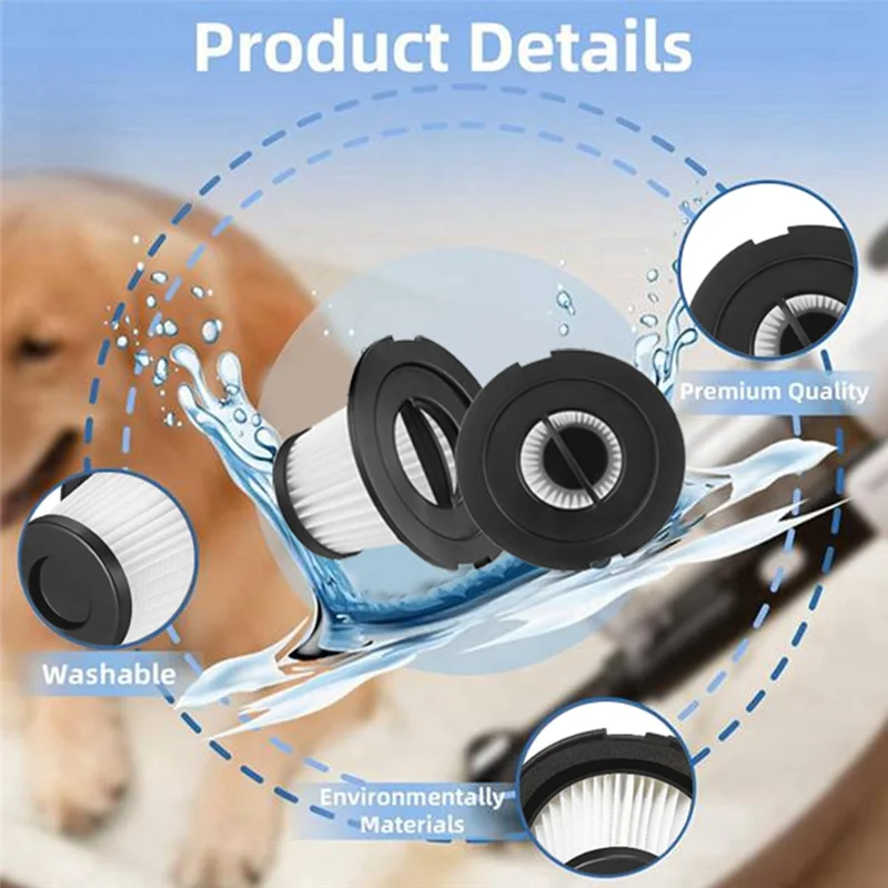 A98G-4PCS مكنسة كهربائية تصفية ملحق ل Dibea T6 C17 T1 يده مكنسة كهربائية اكسسوارات استبدال أجزاء