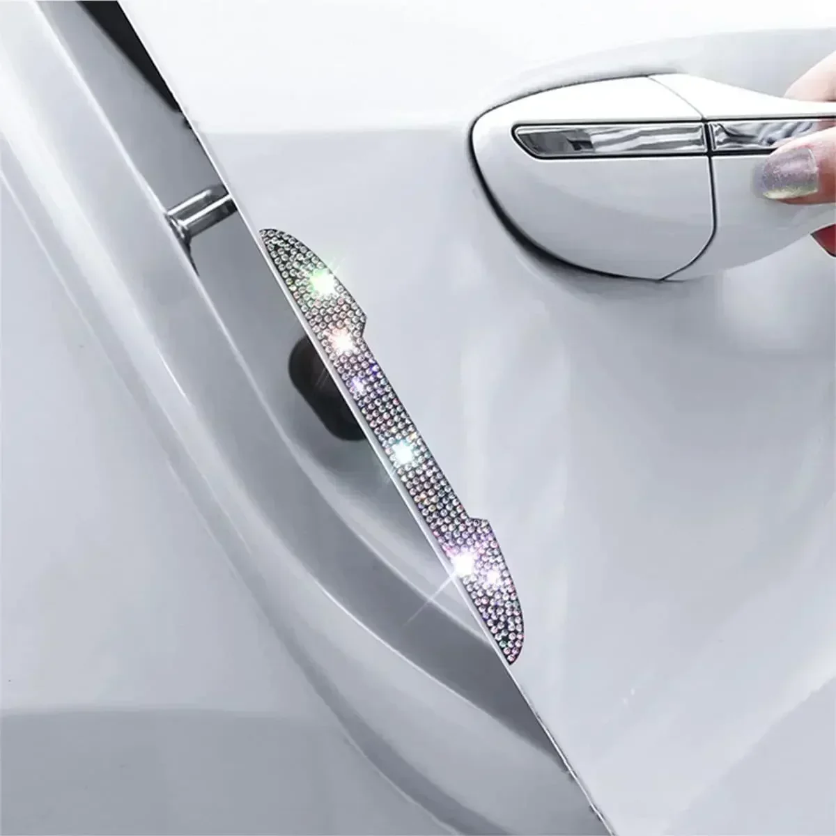 2PCS/4PCS Diamond Car Rear View Mirror Sticker Car Decal Sticker Decal Stripe Sticker Bling Pink Car Accessories for Woman Amagi