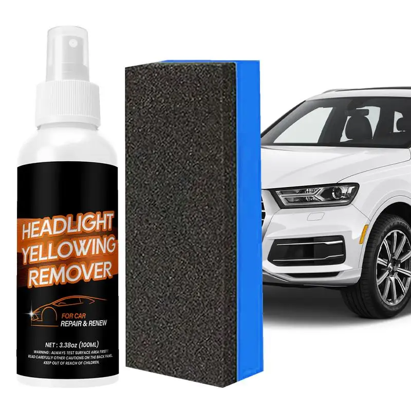 Headlight Yellowing Remover Scratch Remover Repair Fluid Headlight Renewal Polish And Maintenance Liquid Kit Auto Accessories