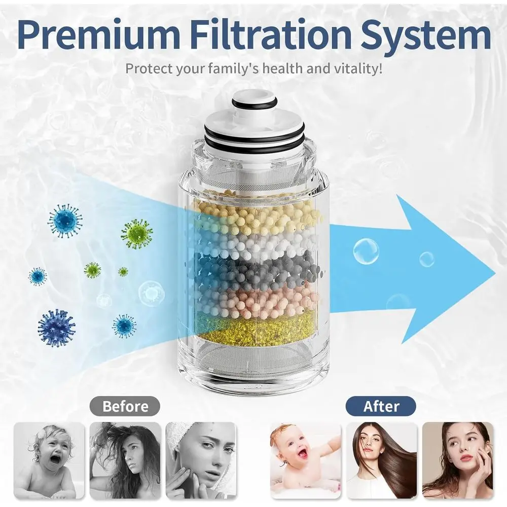 핸드헬드 및 레인폴 기능이 있는 듀얼 샤워 시스템, 자기 필터, 경수용 79호스, 크롬 마감