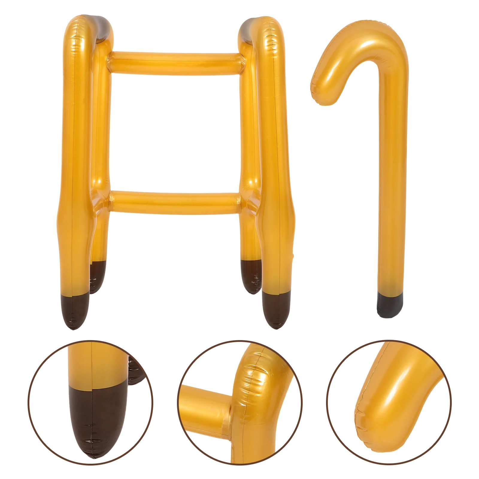 

2Pcs Inflatable Crutch Medical Rack PVC Props for Stage Performance Party Pool Birthday Costume Spell Casting Stick Fun