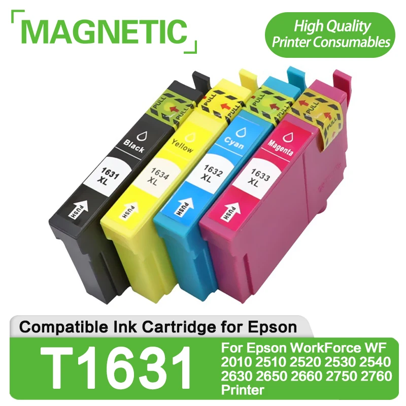 NEW 4X 16XL T1631 Compatible Ink Cartridge For Epson WorkForce WF 2010 2510 2520 2530 2540 2630 2650 2660 2750 2760 Printer