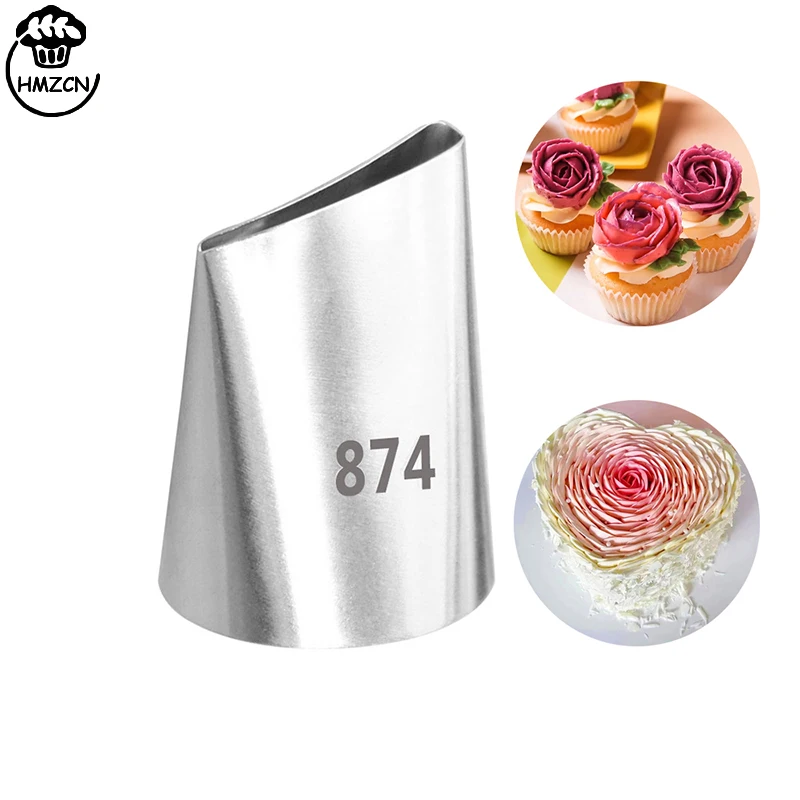 1PCS Crinkle Cream Laminating Nozzle Cupcake Pastry Tool For Decorating Cake Tulip Pastry Nozzle Baking Forms Pastry Tips #874