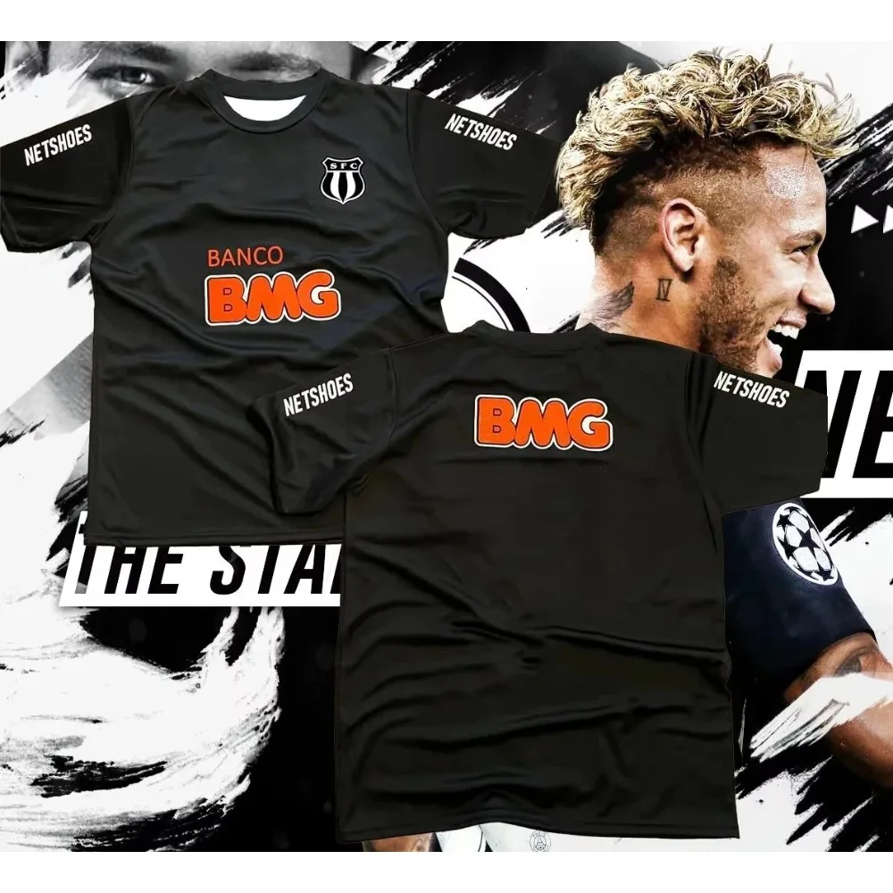 NEYmAR Retro Fußballtrikot Mode T-Shirt Herren 11 Nummer Spieler Aufdruck Schwarz Kurzarm Casual Fan Streetwear Tee 2026 Neu – Detail 4