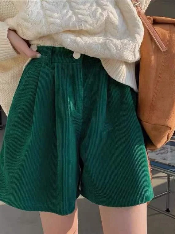 

Slim Fit Color Five Point Pants High Waist Wide Leg Casual Shorts Street Style Summer Collection Ladies Fashion