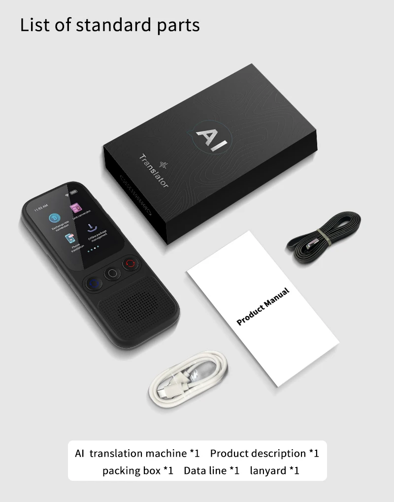 Language Translator Offline Voice Photo Translation WiFi Portable Translator 138 Languages Translator Device for Travel Business