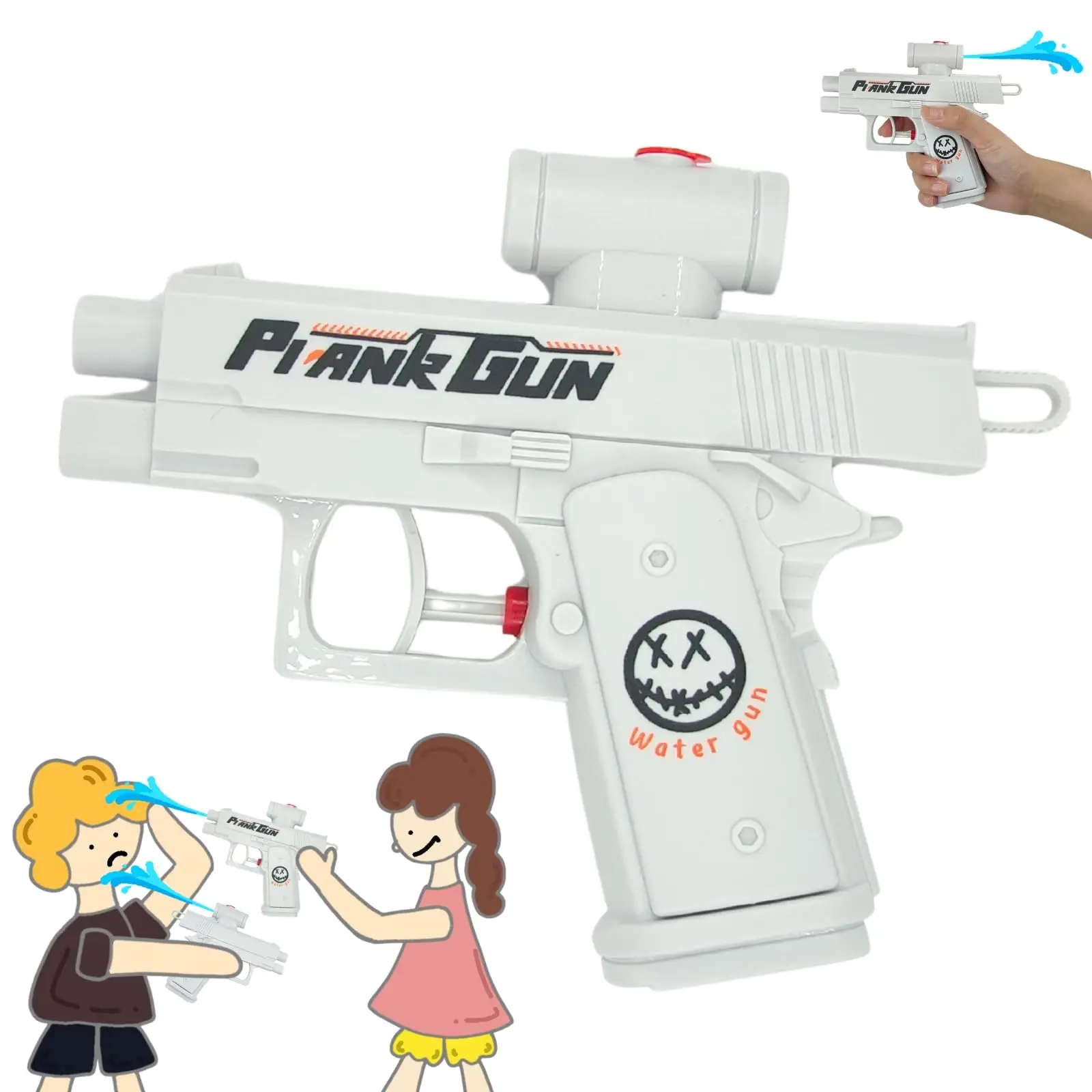 Tweerichtingsversie Waterpistool Prank Waterpistool Stress Grappig speelgoed voor waterfeesten, zomerentertainment, reisbijeenkomsten