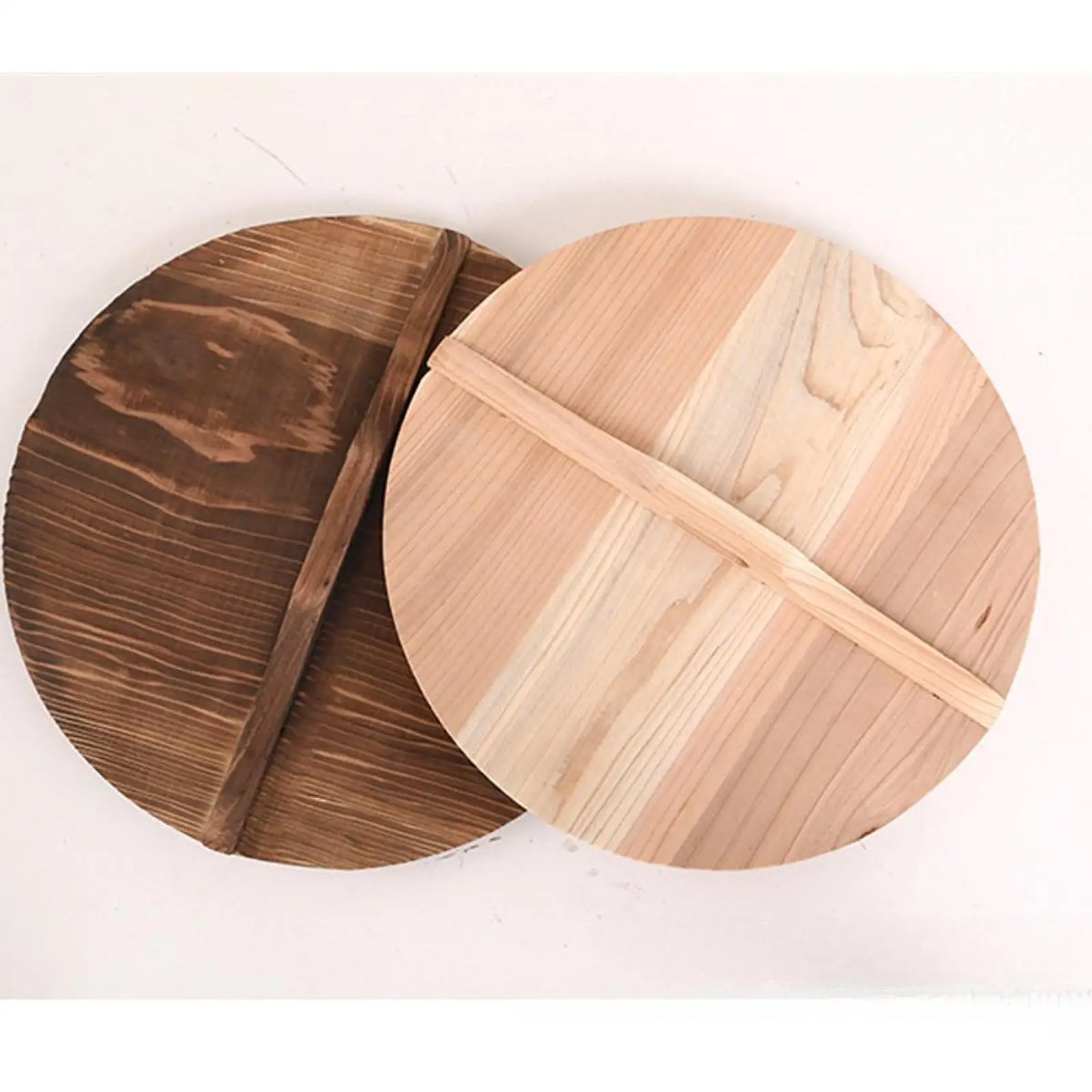 

Pot Cover Practical Kitchen Supplies Splashproof Study Wooden Wok Lid