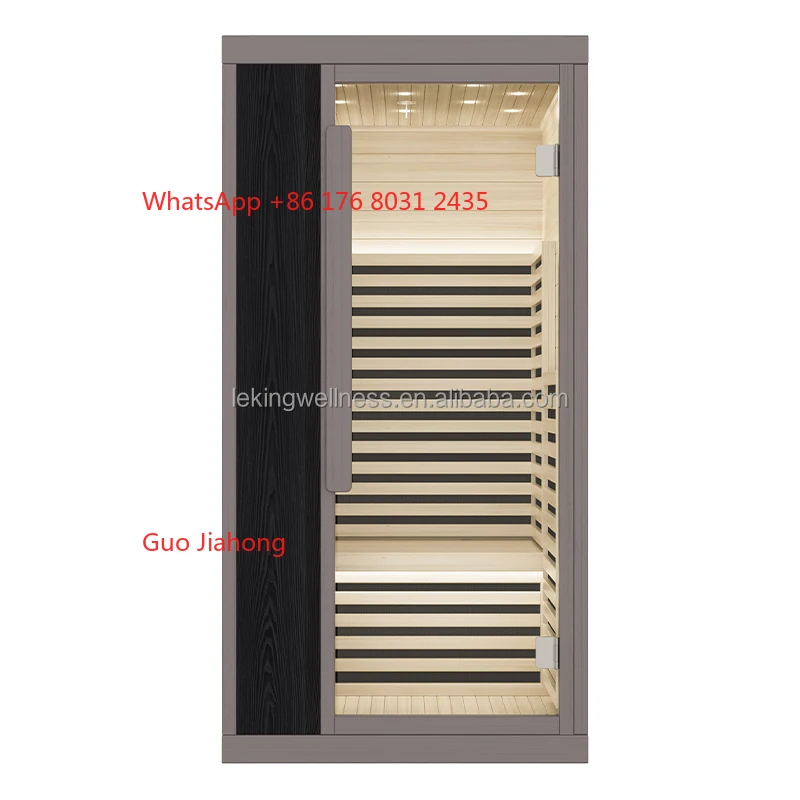 

Modern Indoor Sauna Rooms and Hemlock Wooden Sauna for One Person Using for Apartment