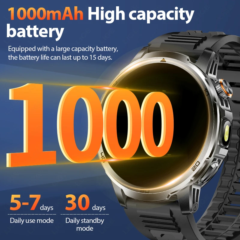 LIGE ساعة ذكية جديدة 100+ أوضاع رياضية اتصال لاسلكي سلكي شحن مغناطيسي IP68 مقاوم للماء الرجال SmartWatch بطارية 1000mAh #2