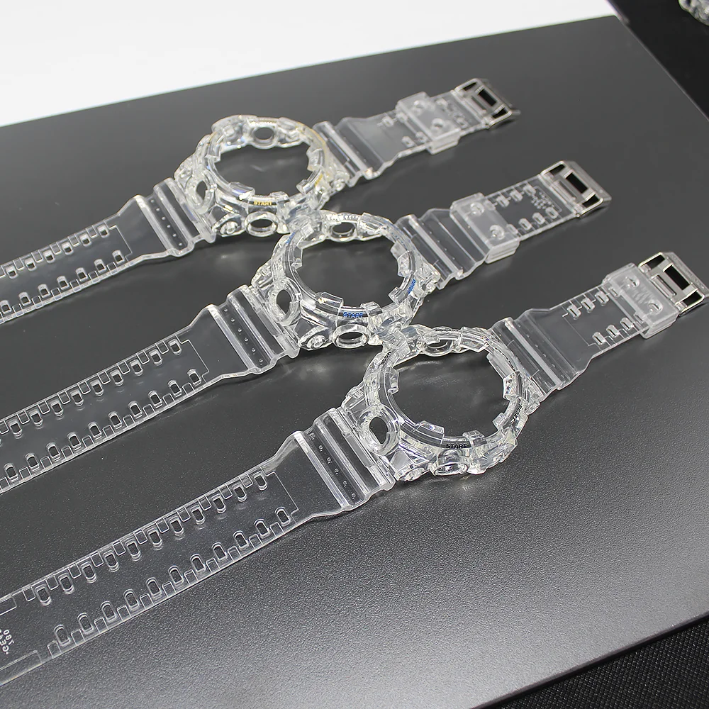 透明カラー時計バンド GA-700 / 710 / 735 ストラップとベゼル防水時計バンド