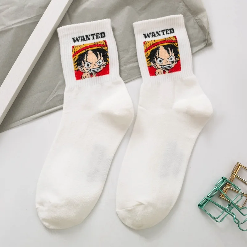 ONE PIECE Luffy Anime Socks Cotton Long Sock for Men Women Cosplay Socks Personality Cartoon Chopper Breathable Skateboard Socks