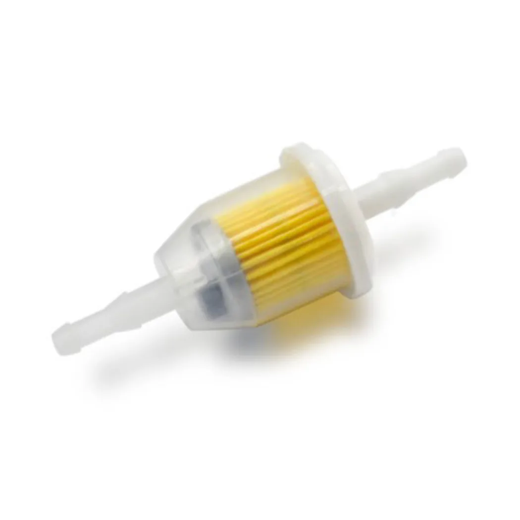 2pcs Inline Fuel Filter Lawn Mower Transparent Nylon Step Fit Ends for 1/4 and 5/16 Hose 35mm Diameter 100mm Length Total