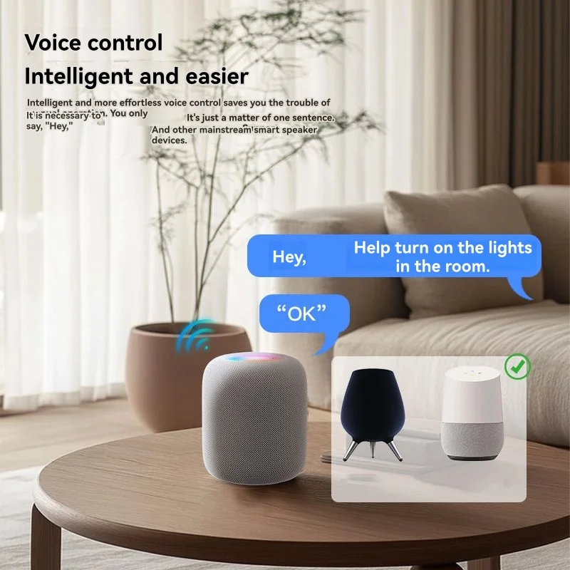 A20M Tuya Zigbee 2 Gang Zero Fire Technology Smart Wall Switch For Smartthings Homekit، التحكم الذكي