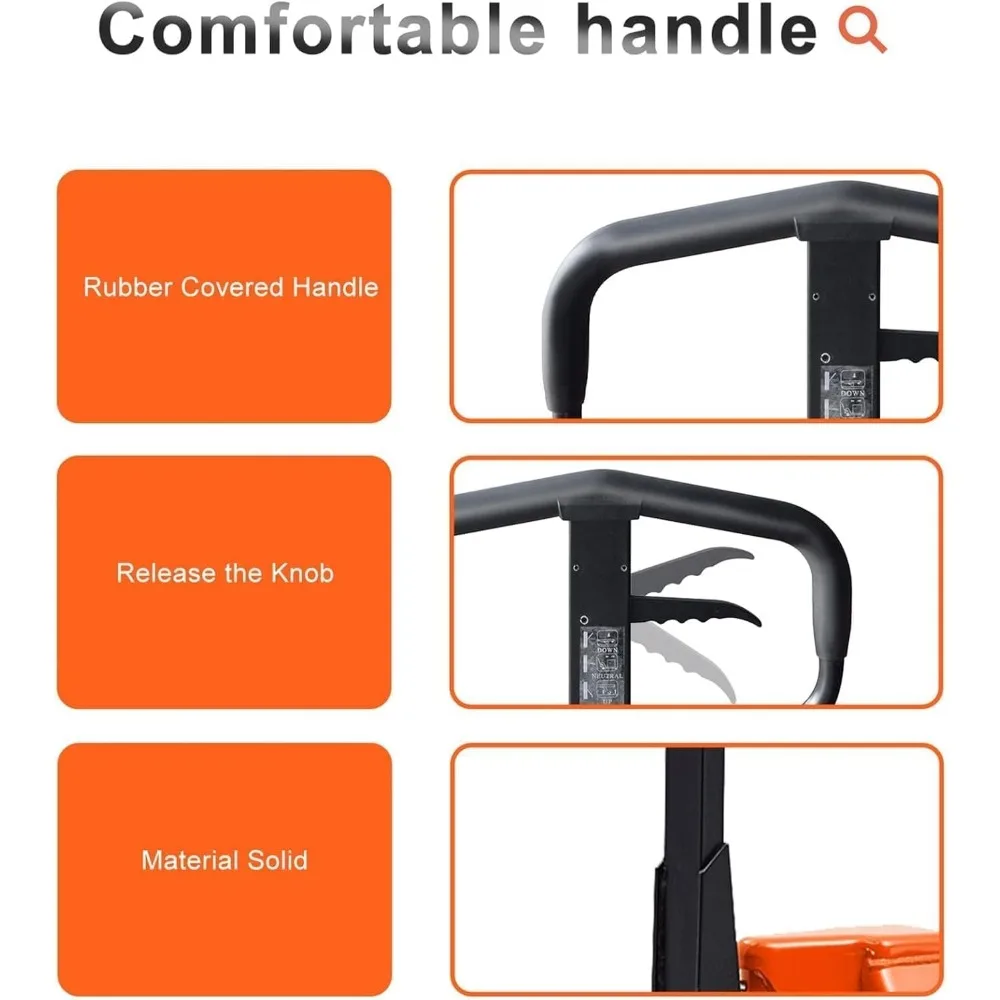 Tory Carrier Pallet Jack 5500 Lb. Capacidad, transpaleta manual, 21 x 48 horquillas, camiones manuales de servicio estándar