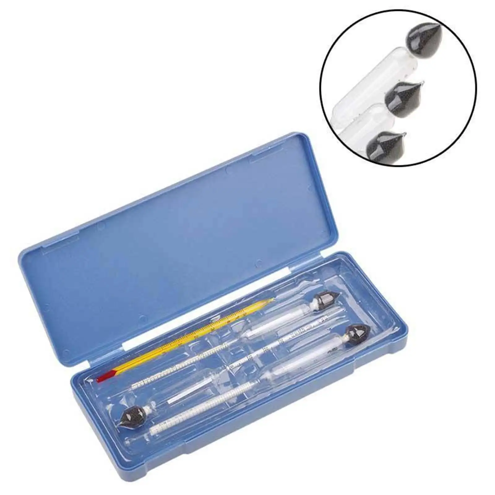 Accurate Alcoholmeter Set with Thermometer Glass Hydrometer Tester for Home Brewing High Proof Distilled Spirits