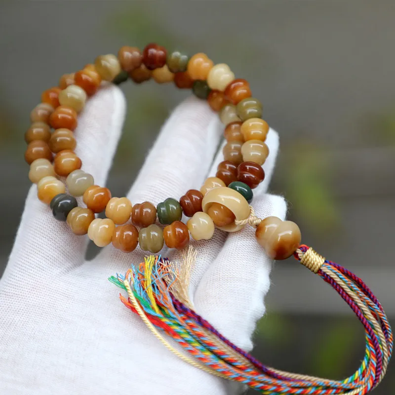 /9/10Mm Chen Multi-Colored Root Gourd Double-Strand , Women'S Bodhi Seed Bracelet