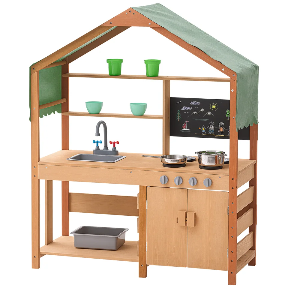 Outdoor Mud Kitchen Cookware Playset for Toddlers
