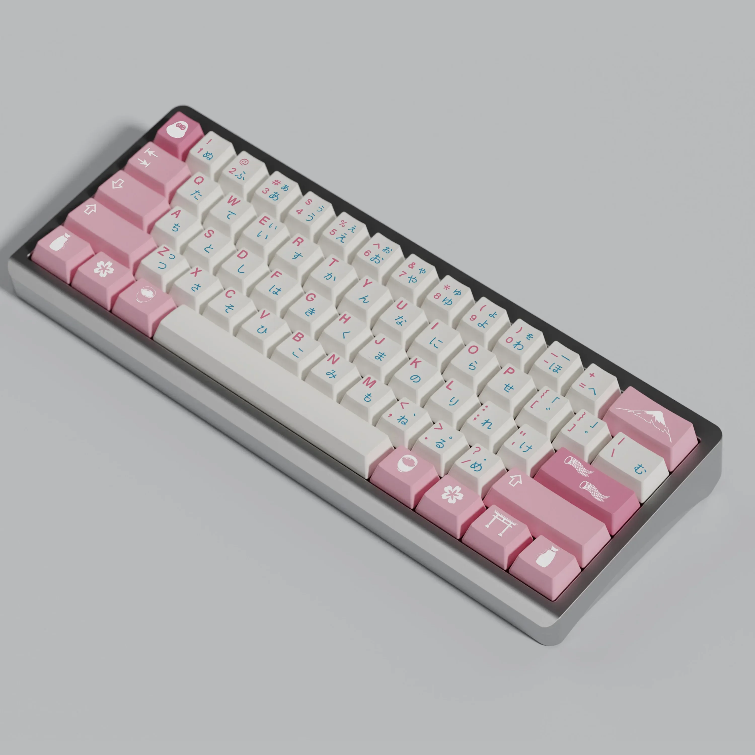 Sakura-Customized Original Height Keycap Mechanical Keyboard PBT Sublimation Split Space