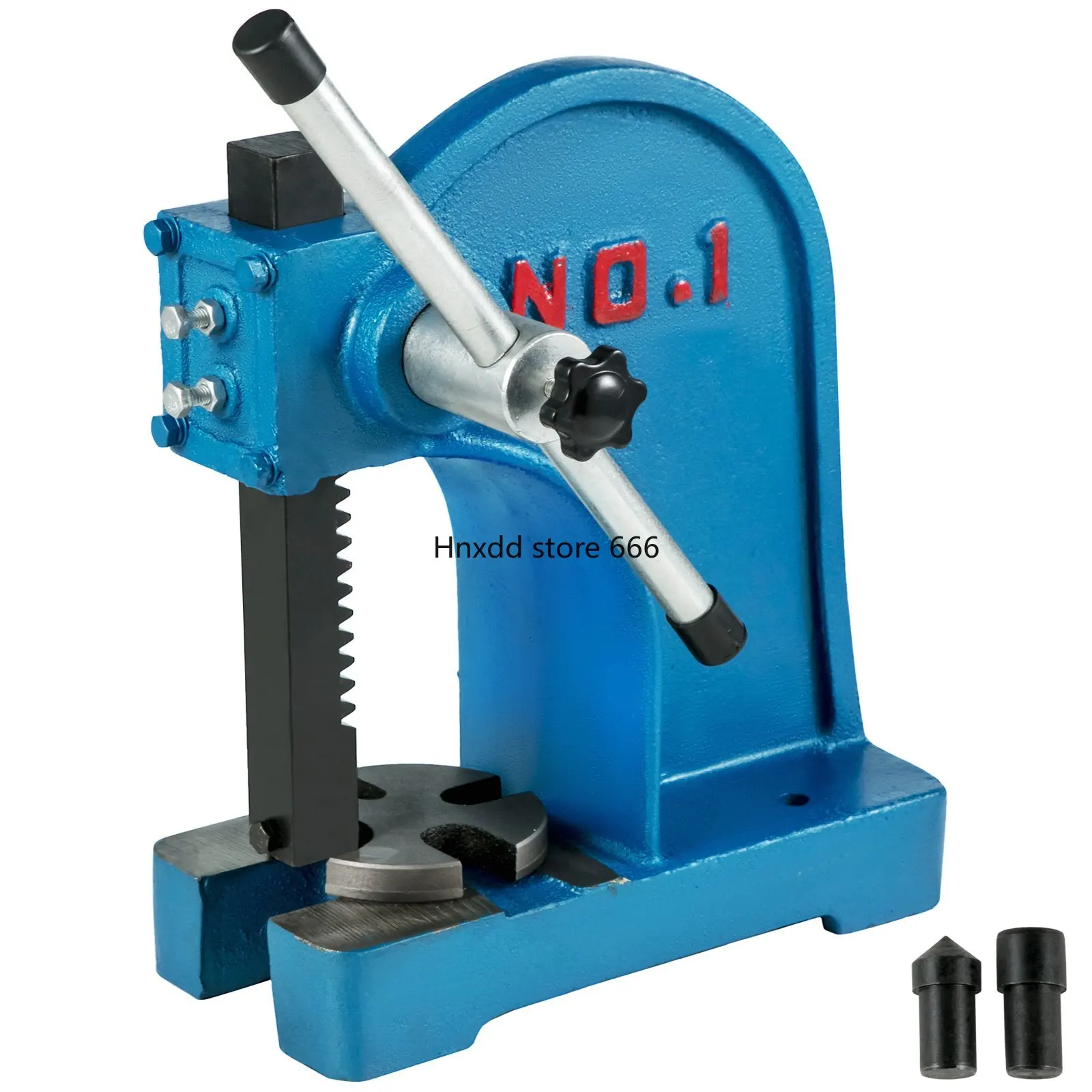 Arbor Press 1 Ton Manual Leverage Mountable Bearings Cast Iron for Riveting, Squeezing, Punching, Bending, Pressing