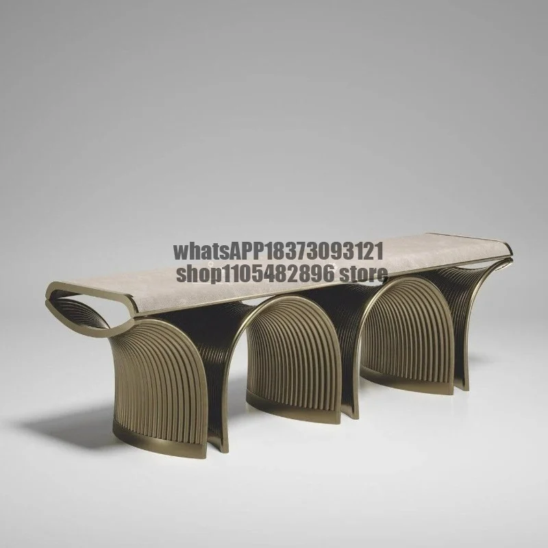Italian light luxury bedside stool bedroom bedside stool modern simple household long stool