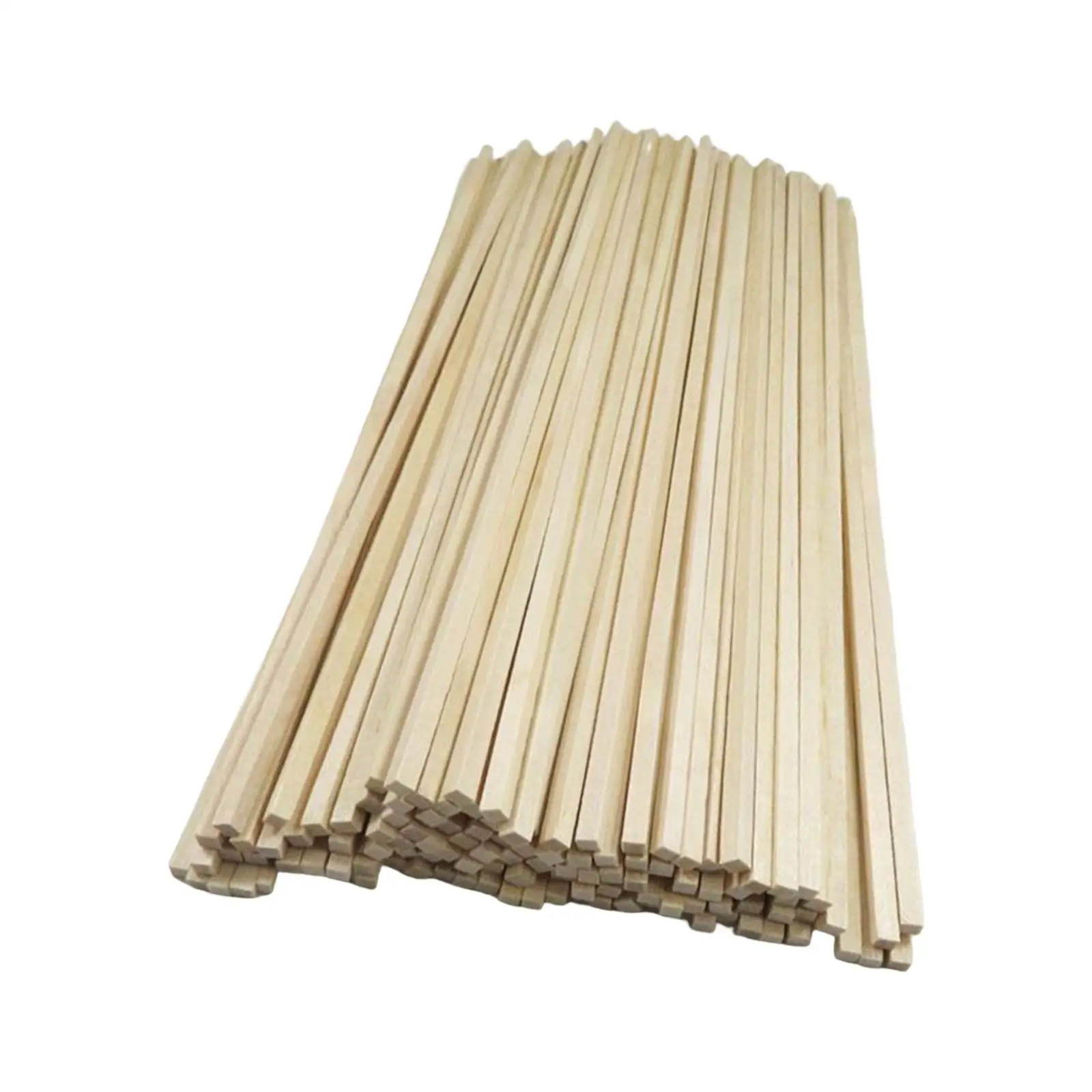 Wooden Square Dowel Rods Unfinished Wood Strips for Craft Projects Airplane Model Making Home Decor