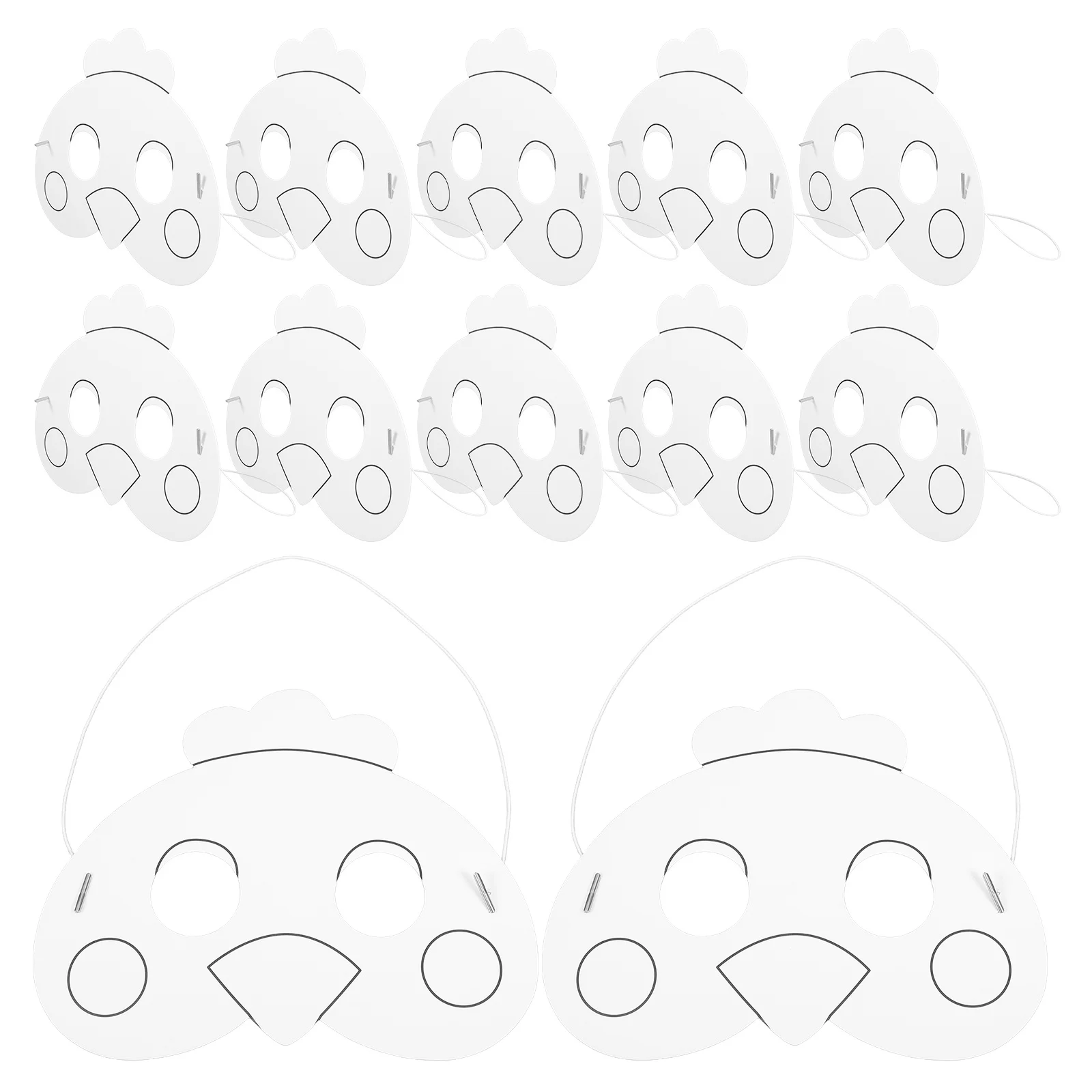 

12Pcs DIY Animal Masks Blank Paper Graffiti Masks for Kids Coloring Easter Party Paintable Mask DIY Mask